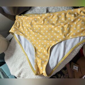 ☀️Yellow Polka Dot Kids One Piece
